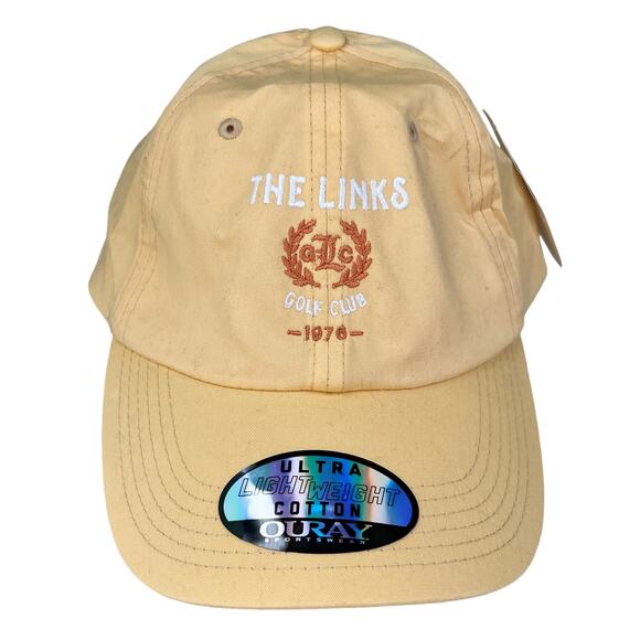 Ouray Snapback Cap The Links Golf Club Ultra Lightweight Cotton Orange New - Picture 10 of 10